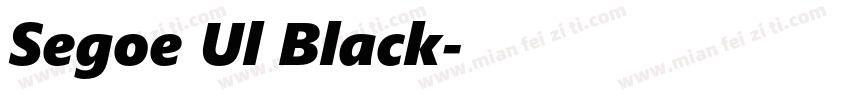 Segoe Ul Black字体转换